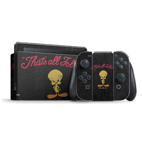 Looney Tunes Tweety Bird Thats All Folks Nintendo Skins