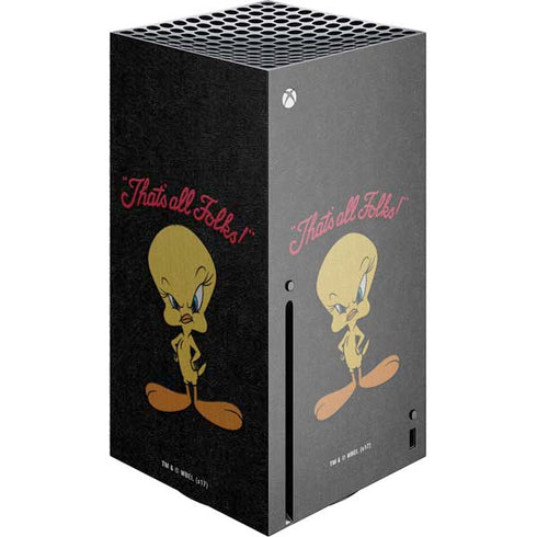 Looney Tunes Tweety Bird Thats All Folks Xbox Series X Skins