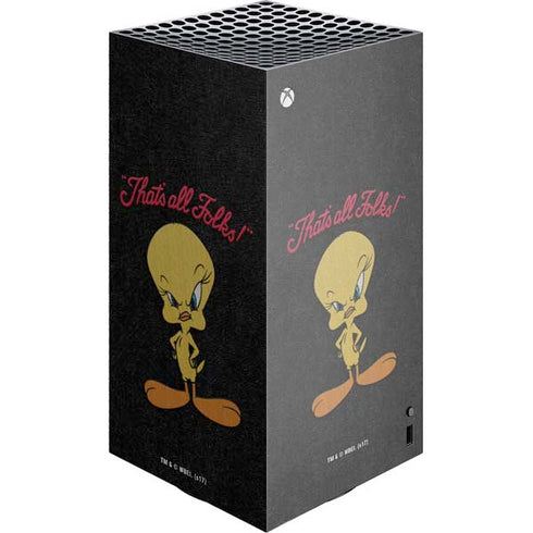 Looney Tunes Tweety Bird Thats All Folks Xbox Series X Skins