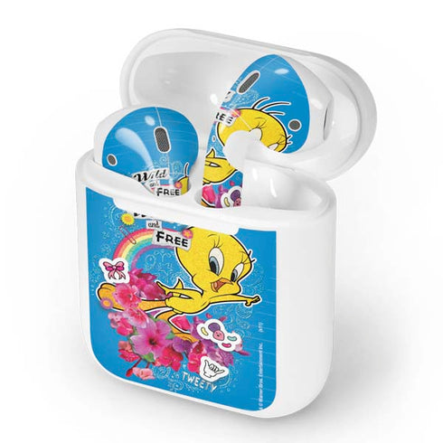 Looney Tunes Tweety Bird Wild and Free Apple AirPods Skin
