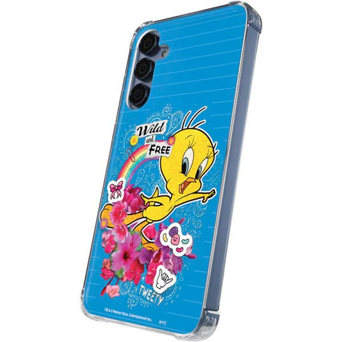 Looney Tunes Tweety Bird Wild and Free Galaxy A55 5G Clear Case