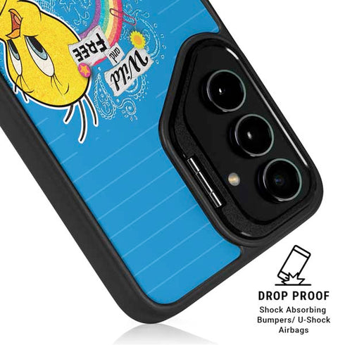 Looney Tunes Tweety Bird Wild and Free Galaxy S25 Kickstand Case