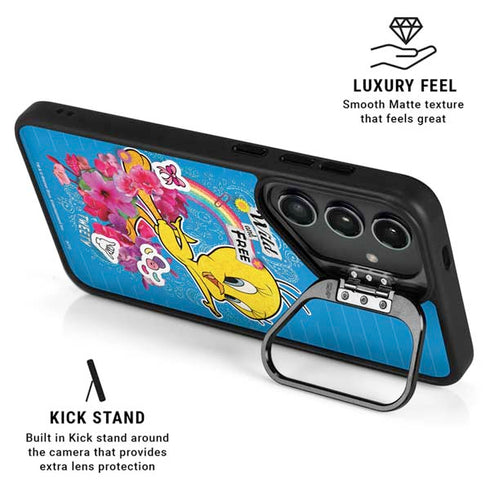 Looney Tunes Tweety Bird Wild and Free Galaxy S24 Plus Kickstand Case