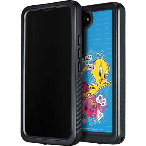 Looney Tunes Tweety Bird Wild and Free Galaxy S24 Plus Waterproof Case