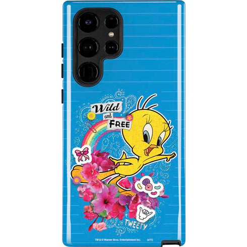Looney Tunes Tweety Bird Wild and Free Galaxy Cases