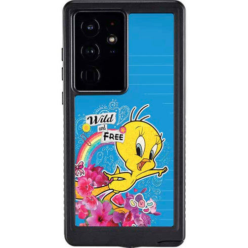 Looney Tunes Tweety Bird Wild and Free Galaxy S24 Ultra Waterproof Case