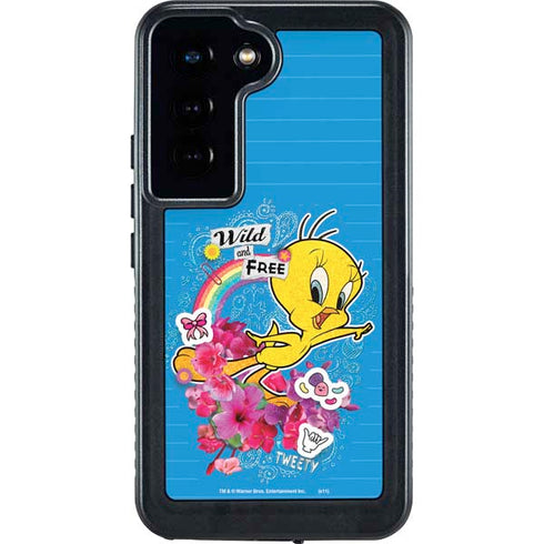 Looney Tunes Tweety Bird Wild and Free Galaxy S24 Waterproof Case