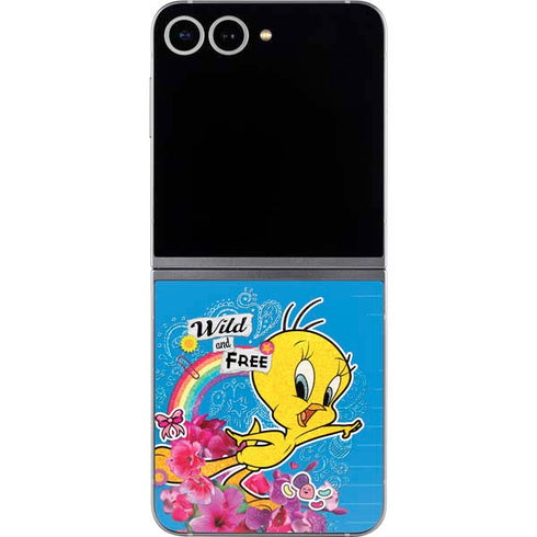 Looney Tunes Tweety Bird Wild and Free Galaxy Z Flip6 Skin
