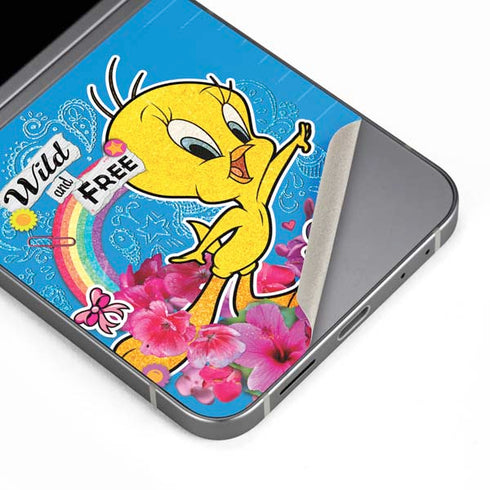 Looney Tunes Tweety Bird Wild and Free Galaxy Z Flip6 Skin