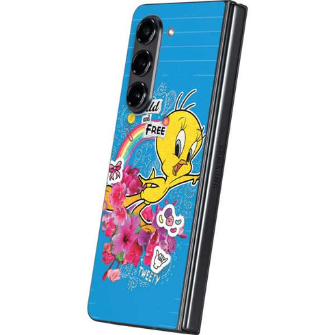 Looney Tunes Tweety Bird Wild and Free Galaxy Z Fold5 5G Skin