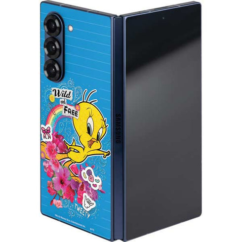 Looney Tunes Tweety Bird Wild and Free Galaxy Z Fold6 Skin