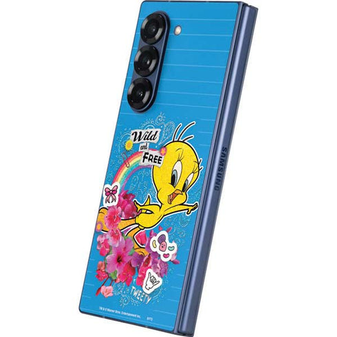 Looney Tunes Tweety Bird Wild and Free Galaxy Z Fold6 Skin