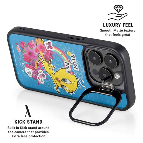 Looney Tunes Tweety Bird Wild and Free iPhone 13 Pro Kickstand Case
