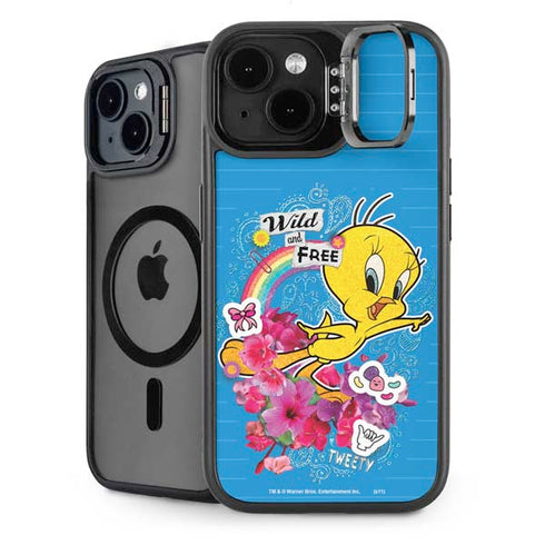 Looney Tunes Tweety Bird Wild and Free iPhone 14 Plus Kickstand Case