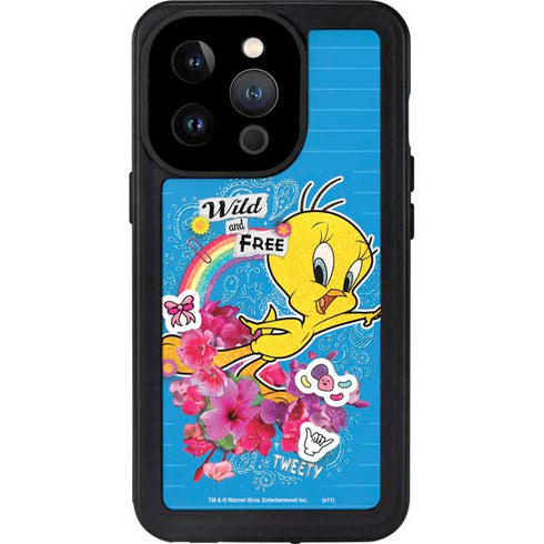 Looney Tunes Tweety Bird Wild and Free iPhone 15 Pro Waterproof Case