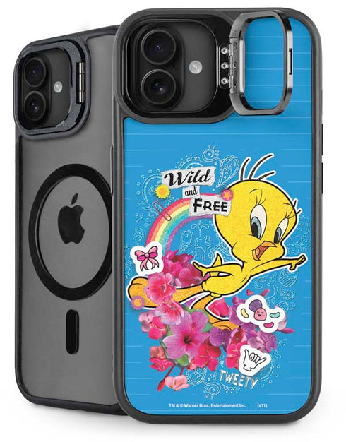 Looney Tunes Tweety Bird Wild and Free iPhone 16 Kickstand Case