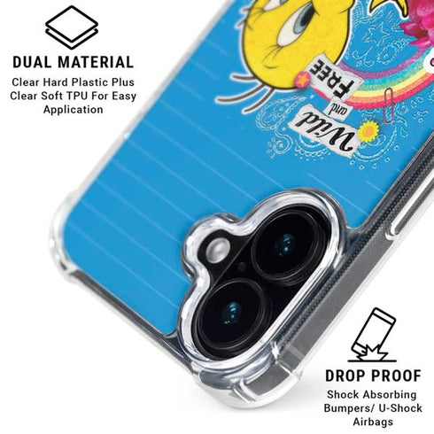 Looney Tunes Tweety Bird Wild and Free iPhone 16 MagSafe Case