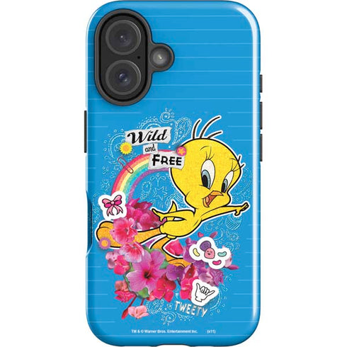 Looney Tunes Tweety Bird Wild and Free iPhone 16 Plus Impact Case