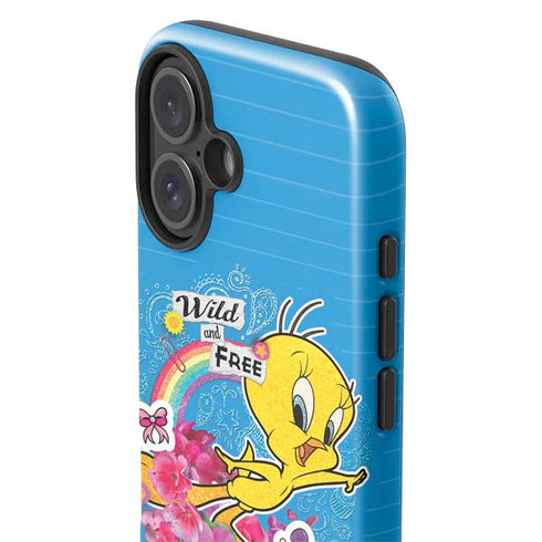 Looney Tunes Tweety Bird Wild and Free iPhone 16 Plus Impact Case