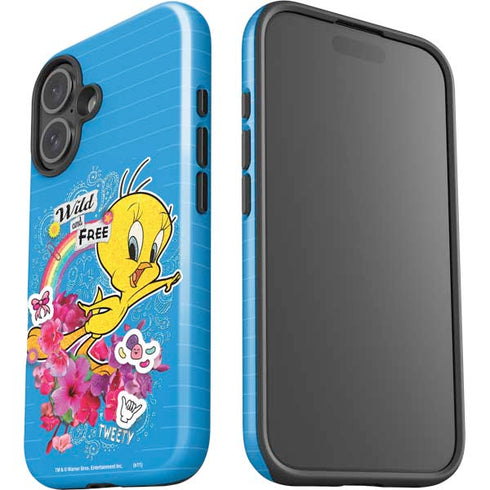 Looney Tunes Tweety Bird Wild and Free iPhone 16 Plus Impact Case