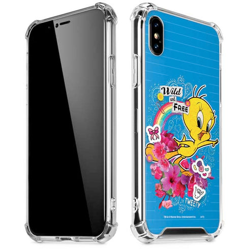 Looney Tunes Tweety Bird Wild and Free iPhone X/XS Clear Case