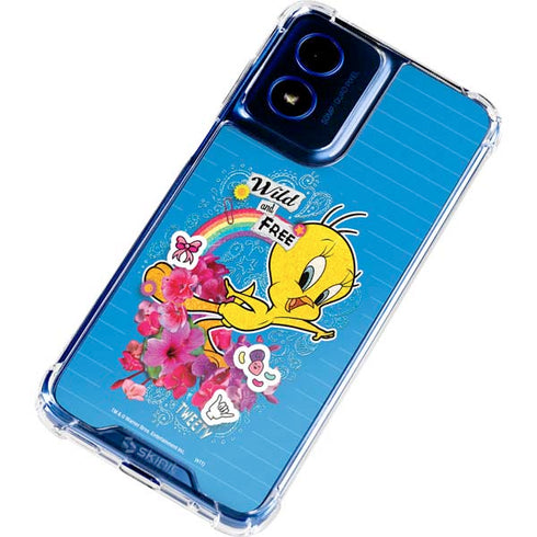 Looney Tunes Tweety Bird Wild and Free Moto G Play 4G (2024) Clear Case