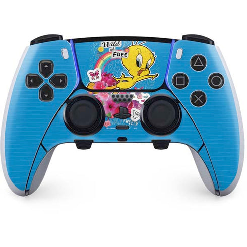 Looney Tunes Tweety Bird Wild and Free PS5 DualSense Edge Pro Controller Skin