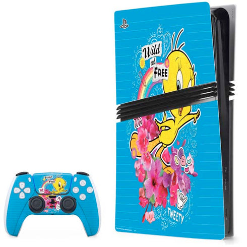 Looney Tunes Tweety Bird Wild and Free PS5 Pro Bundle Skin