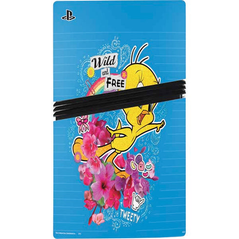 Looney Tunes Tweety Bird Wild and Free PS5 Pro Console Skin