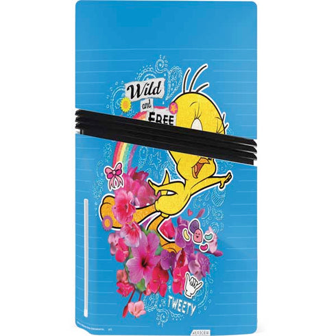 Looney Tunes Tweety Bird Wild and Free PS5 Pro Disk Console Skin