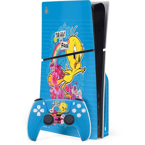Looney Tunes Tweety Bird Wild and Free PlayStation PS5 Skins