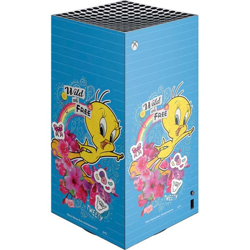 Looney Tunes Tweety Bird Wild and Free XBox Series X Digital Edition Console Skin