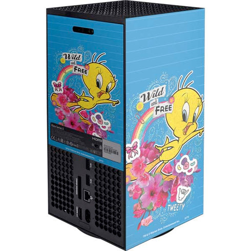 Looney Tunes Tweety Bird Wild and Free XBox Series X Digital Edition Console Skin