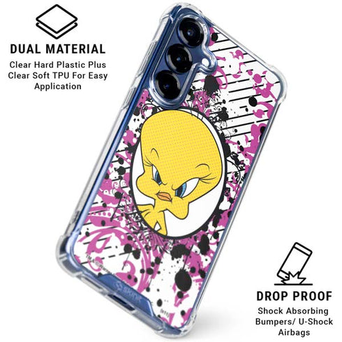 Looney Tunes Tweety Bird with Attitude Galaxy S25 Clear Case