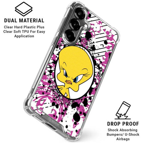 Looney Tunes Tweety Bird with Attitude Galaxy S26 Clear Case