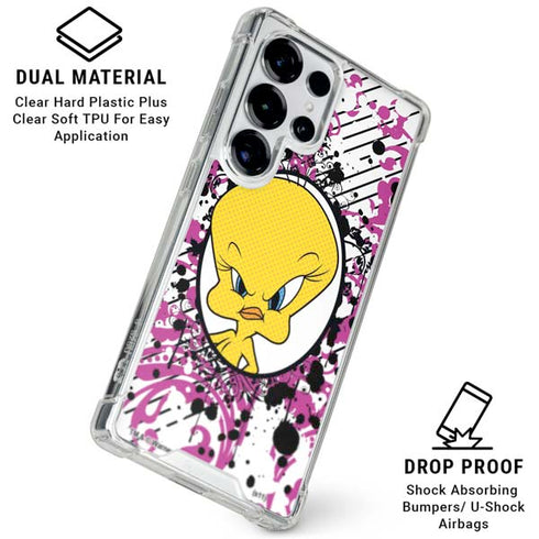 Looney Tunes Tweety Bird with Attitude Galaxy S26 Ultra Clear Case