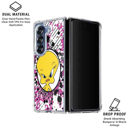 Looney Tunes Tweety Bird with Attitude Galaxy Z Fold6 Clear Case