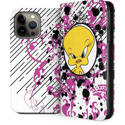 Looney Tunes Tweety Bird with Attitude iPhone 14 Pro Max Folio Case