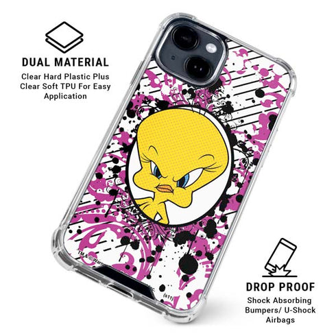 Looney Tunes Tweety Bird with Attitude iPhone 15 Clear Case