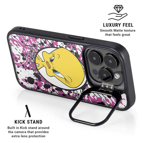 Looney Tunes Tweety Bird with Attitude iPhone 15 Pro Kickstand Case