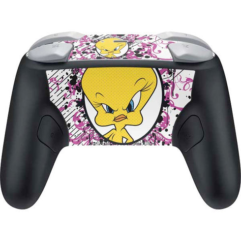 Looney Tunes Tweety Bird with Attitude Nintendo Switch 2 (2025) Pro Controller Skin