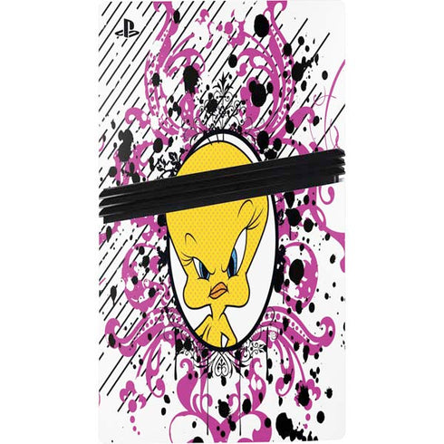Looney Tunes Tweety Bird with Attitude PS5 Pro Console Skin