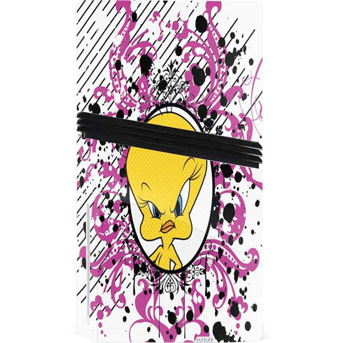 Looney Tunes Tweety Bird with Attitude PS5 Pro Disk Console Skin