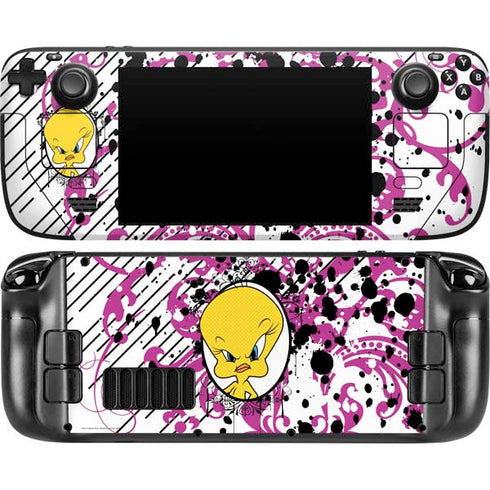 Looney Tunes Tweety Bird with Attitude Steam Deck Handheld Gaming Computer Skin