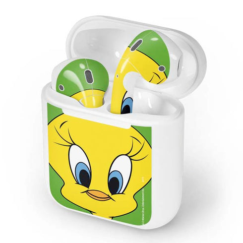 Looney Tunes Tweety Bird Zoomed In Apple AirPods Skin