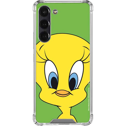 Looney Tunes Tweety Bird Zoomed In Galaxy S24 FE Clear Case