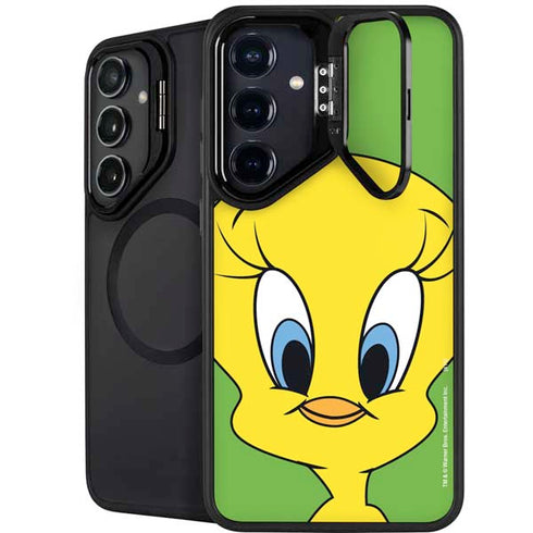 Looney Tunes Tweety Bird Zoomed In Galaxy S25 Plus Kickstand Case