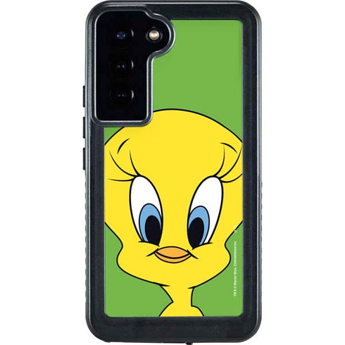 Looney Tunes Tweety Bird Zoomed In Galaxy S24 Plus Waterproof Case