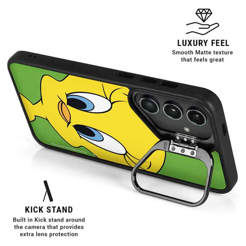 Looney Tunes Tweety Bird Zoomed In Galaxy S24 Ultra Kickstand Case