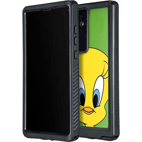 Looney Tunes Tweety Bird Zoomed In Galaxy S24 Ultra Waterproof Case